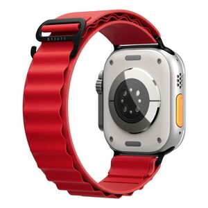 Levelo Ace Loop Nylon Strap for Apple Watch 49/45/44/42mm - Red