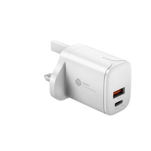 Energea Bazic GoPort PD20+ PD USB-C + QC USB-A Port Wall Charger 20W (UK) - White