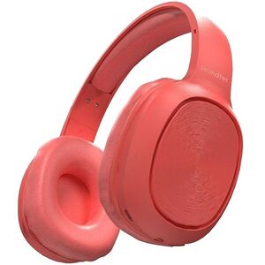 Porodo Soundtec Pure Bass FM Wireless Over-Ear Headphone Red