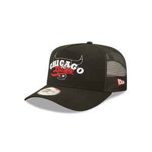 New Era NBA Chicago Bulls Logo Overlay Trucker Men's Cap - Black (One Size)
