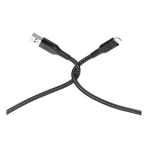 Powerology Braided USB-A To Lightning Data & Fast Charge Cable 1.2m - Black