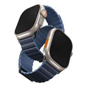 Uniq Revix Premium Edition Reversible Magnetic Strap for Apple Watch 49/45/44/42mm - Prussian (Prussian/Mist Blue)