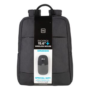 Tucano Omaggio 15.6 Inch Black Computer Bag & Wireless Mouse