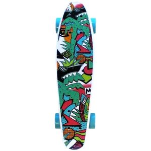 Maui & Sons Line Up 22-inch Printed Pu Kicktail Skateboard
