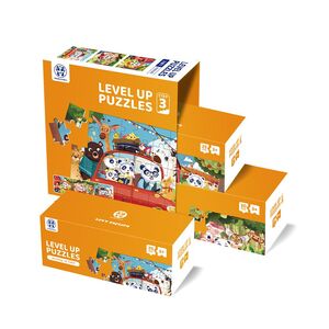 Panda Juniors Level Up 3-in-1 Jigsaw Puzzle - Step 3 - Busy Weekend (25/30/35 Pieces) (PJ001-3-1)