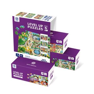 Panda Juniors Level Up 3-in-1 Jigsaw Puzzle - Step 5 - My Daily Life (100/120/132 Pieces) (PJ001-5-1)