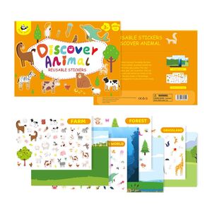 Panda Juniors Reusable Stickers - Discover Animals (PJ013-1)