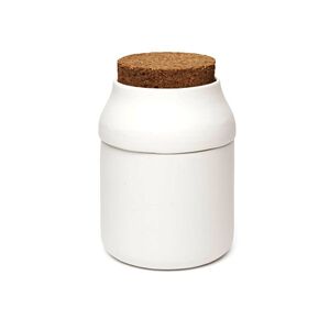 Kikkerland Herb Grinder + Large Jar - White