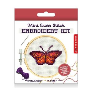 Kikkerland Crossstitch Embroidery Kit - Butterfly
