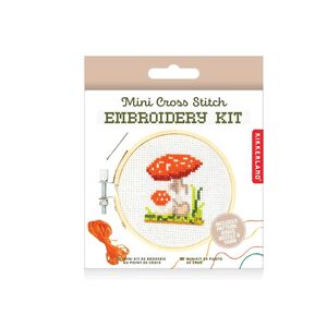 Kikkerland Crossstitch Embroidery Kit - Mushroom