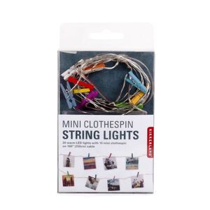 Kikkerland Mini Clothespin String Lights