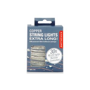 Kikkerland Extra Long Silver String Lights