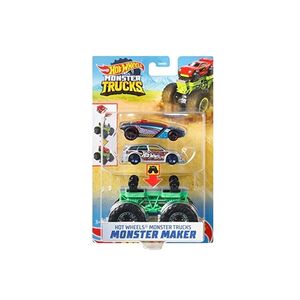 Mattel Hot Wheels Monster Truck Monster Maker Bone Sharkruser 1/64 Diecast Cars (GWW15)