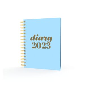 Collins Debden Scandi A5 Day To Page Diary 2023 - Blue