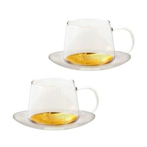 Cristina Re Estelle Glass Teacup & Saucer (Set Of 2)