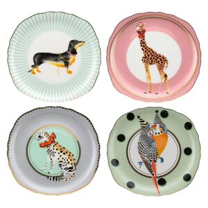 Yvonne Ellen Animal Tea Plates 16Cm - Animals (Set of 4)