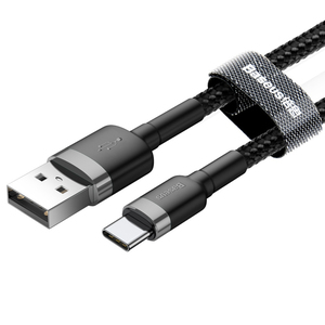 Baseus cafule Cable USB For Type-C 2A 3m - Gray/Black