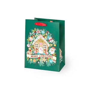 Legami Christmas Gift Bag - Medium - Gingerbread House