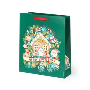 Legami Christmas Gift Bag - Large - Gingerbread House