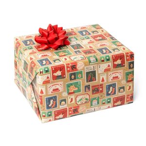 Legami Christmas Wrapping Paper - Stamps