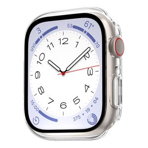 Switcheasy 2-in-1 Single Armor Face & Body Hybrid Tempered Glass Case For Apple Watch 7/8 41mm - Transparent