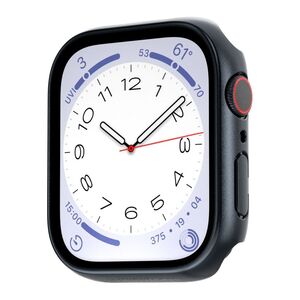 Switcheasy 2-in-1 Single Armor Face & Body Hybrid Tempered Glass Case For Apple Watch 7/8 41mm - Black