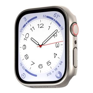 Switcheasy 2-in-1 Single Armor Face & Body Hybrid Tempered Glass Case For Apple Watch 7/8 41mm - Titanium