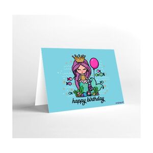 Mukagraf Happy Birthday(Mermaid)Stadard Greeting Card(18X12Cm)