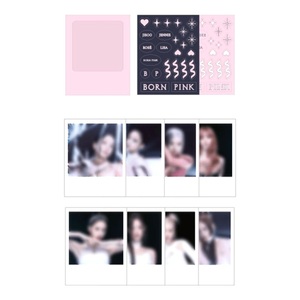 Blackpink - Bornpink Polaroid Photo + Sticker Set  - Rose