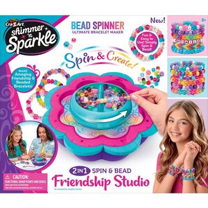 Shimmer 'n Sparkle 2-in-1 Spin & Bead Friendship Studio Craft Kit