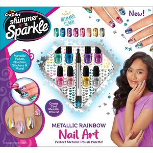 Shimmer 'n Sparkle Ultimate Glitter Metallic Nail Art Craft Kit