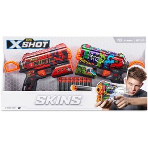 X-Shot Excel Skin Flux Blasters (Pack of 2)