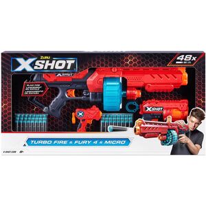 X-Shot Blaster Combo Pack - Turbo Fire/Fury 4/Micro Blaster (with 48 Darts)