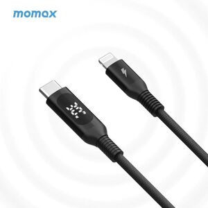 Momax Elitelink USB-C to Lightning Cable with LED Display (Max 30W) 1.2m - Black