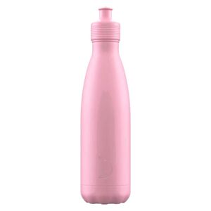 Chilly's Bottles Sports Pastel Pink Stainless Steel Water Bottle 500ml