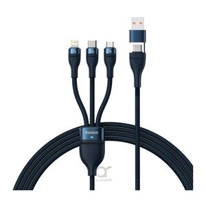 Baseus Flash Series 2 3-in-1 USB Charging Cable USB-C/Micro USB/Lightning 100W 1.2m - Blue