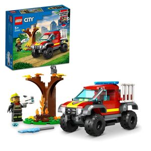 LEGO City 4x4 Fire Engine Rescue Building Toy Set 60393 (97 Pieces)