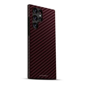 Hyphen Carbon Fiber Case For Samsung Galaxy S23 Ultra - Red