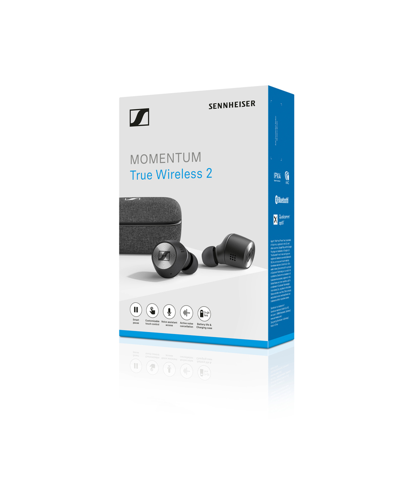 Sennheiser M3Ietw2 Black Momentum True Wireless 2 Bluetooth Earbuds with Anc