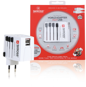 Skross World Travel Adapter Muv USB White